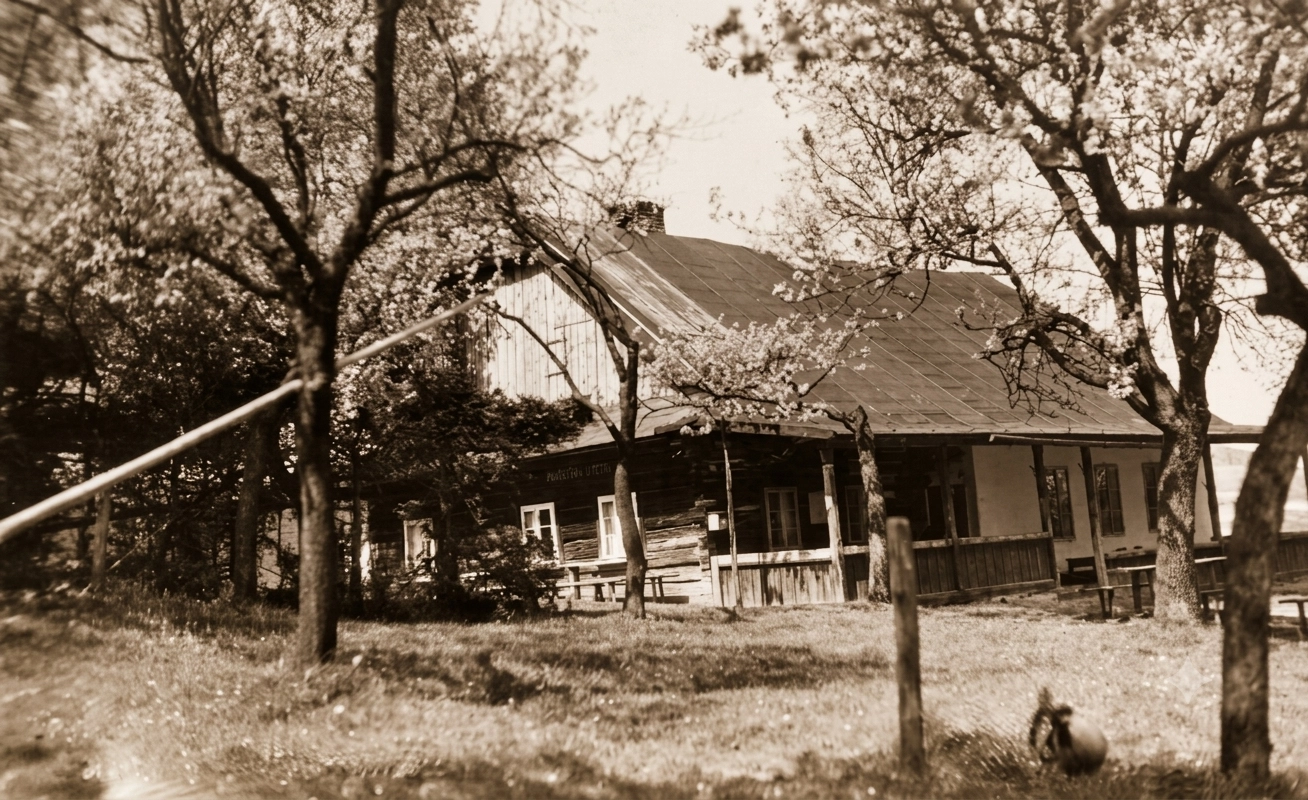 Valašská hospoda U Janíka na Horečkách — historický snímek
